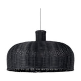 Caswell Black Rattan Dome Non Elec Pendant Light - 52cm