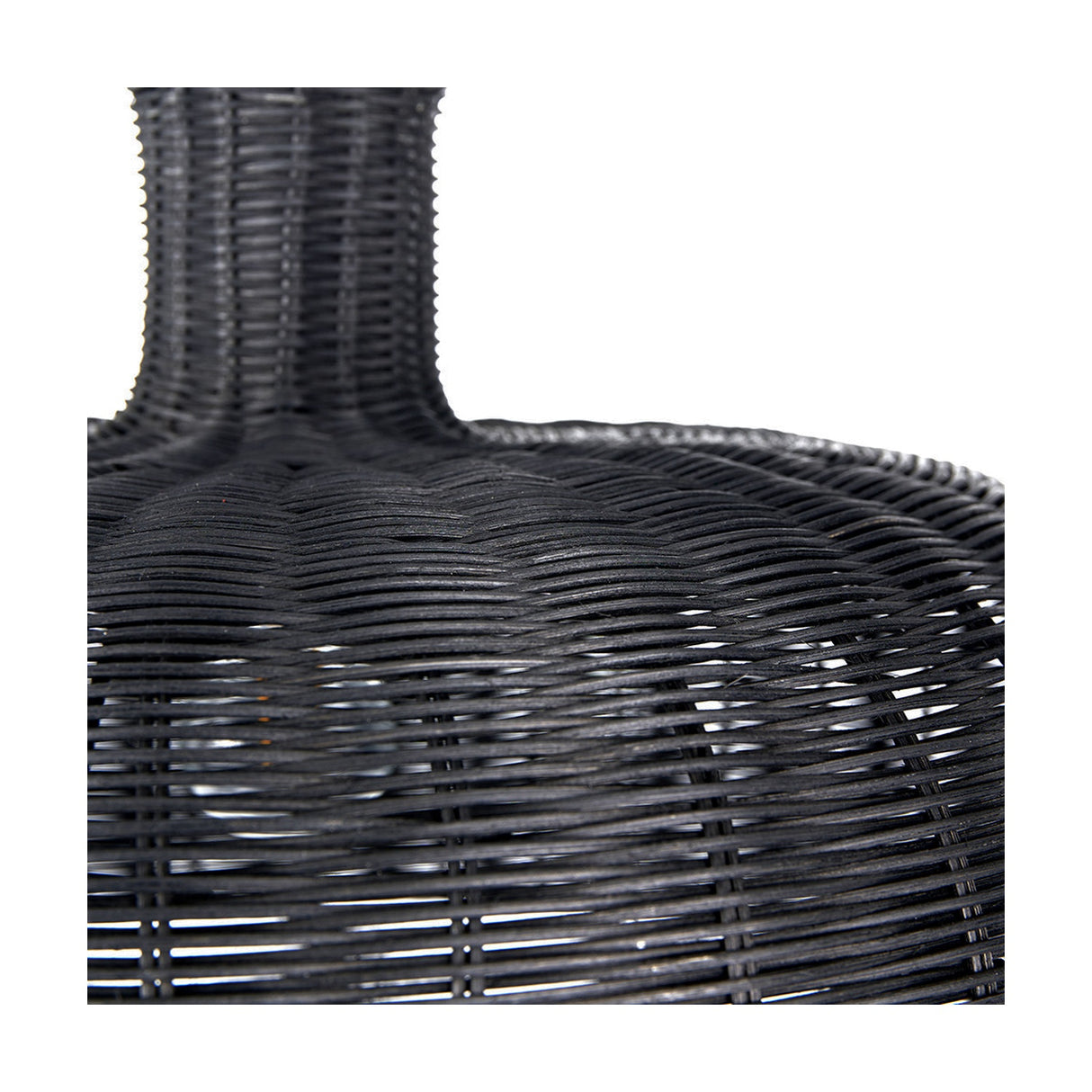 Caswell Black Rattan Dome Non Elec Pendant Light - 52cm