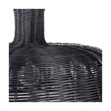 Caswell Black Rattan Dome Non Elec Pendant Light - 52cm