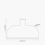 Caswell Black Rattan Dome Non Elec Pendant Light - 52cm