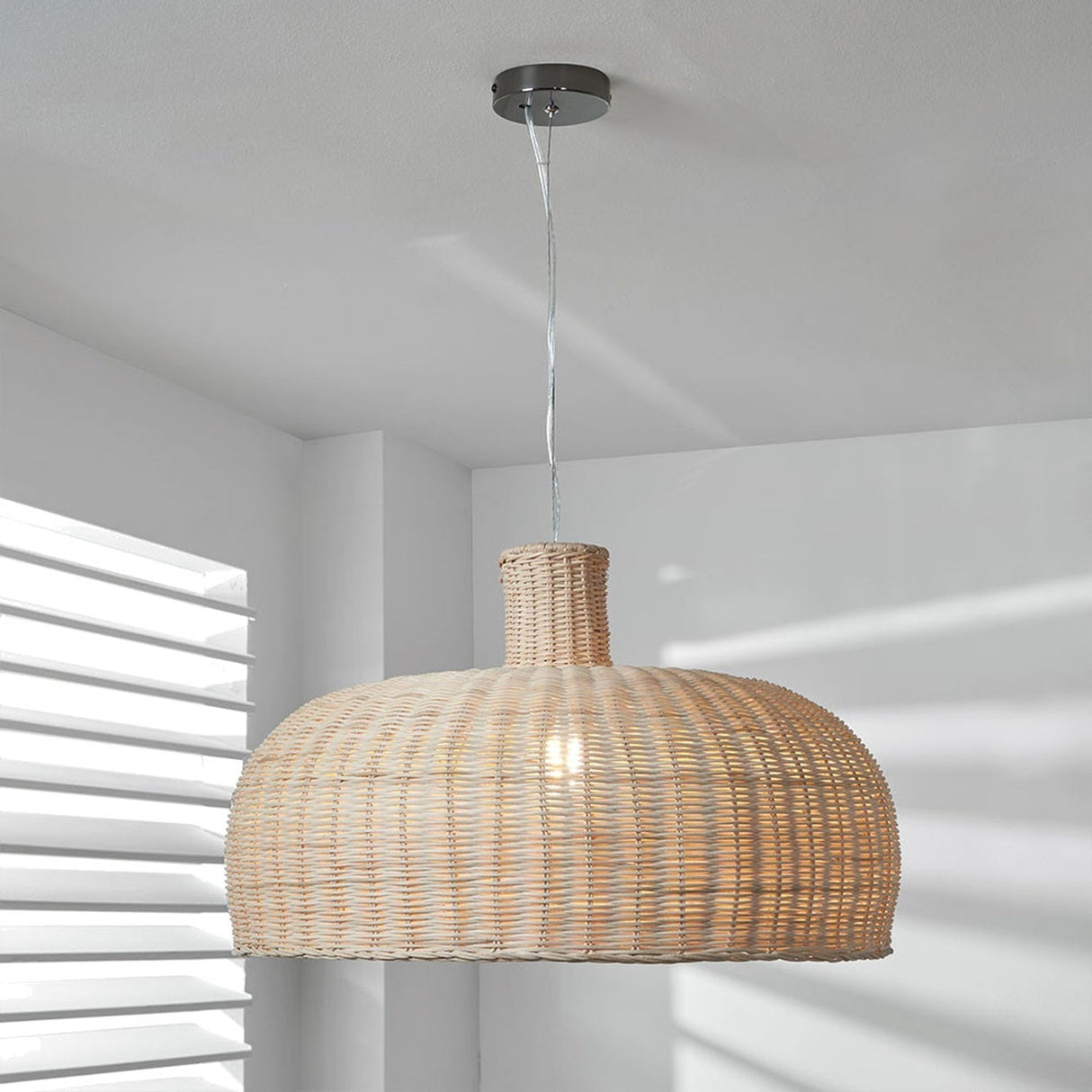 Caswell Rattan Dome Non Elec Pendant Light - 52cm