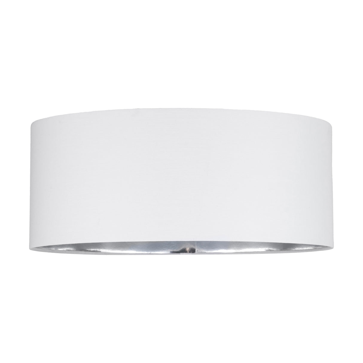 Elin Ivory Poly Cotton & Silver Lining Non Elec Pendant Light - 55cm