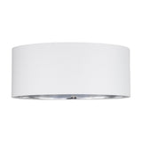 Elin Ivory Poly Cotton & Silver Lining Non Elec Pendant Light - 55cm