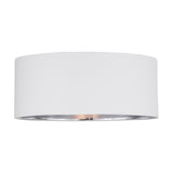 Elin Ivory Poly Cotton & Silver Lining Non Elec Pendant Light - 55cm