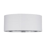 Elin Ivory Poly Cotton & Silver Lining Non Elec Pendant Light - 55cm