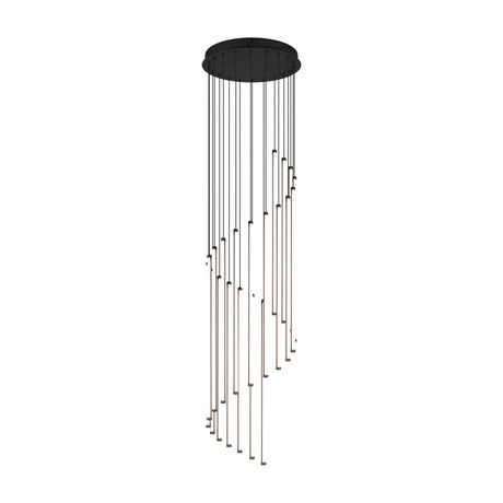 Baxter 25 Light LED Linear Chandelier – Matt Black