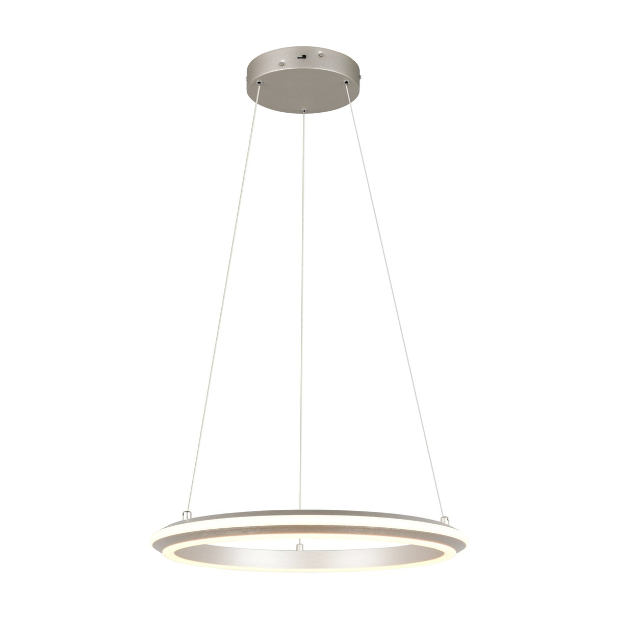 Amador LED Ring 45cm Chandelier – Satin Nickel