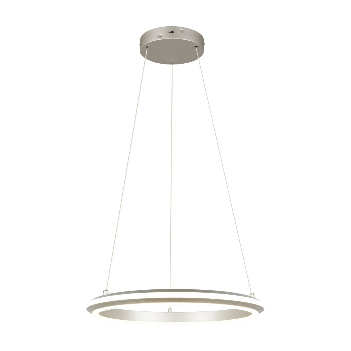 Amador LED Ring 45cm Chandelier – Satin Nickel