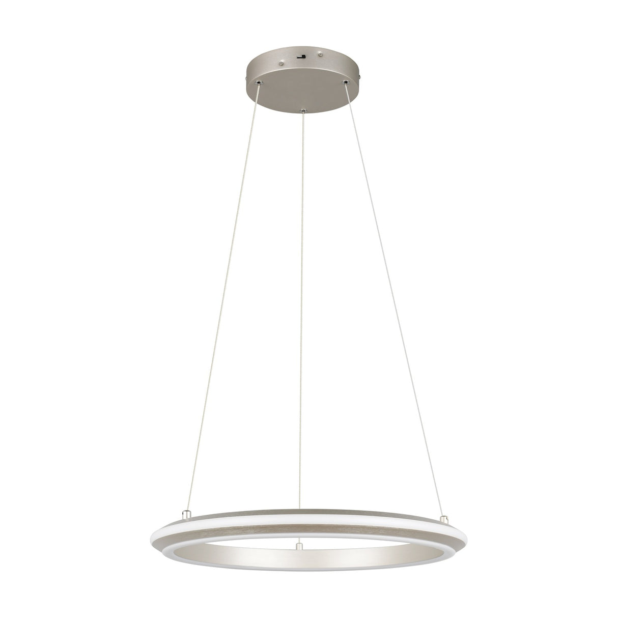 Amador LED Ring 45cm Chandelier – Satin Nickel