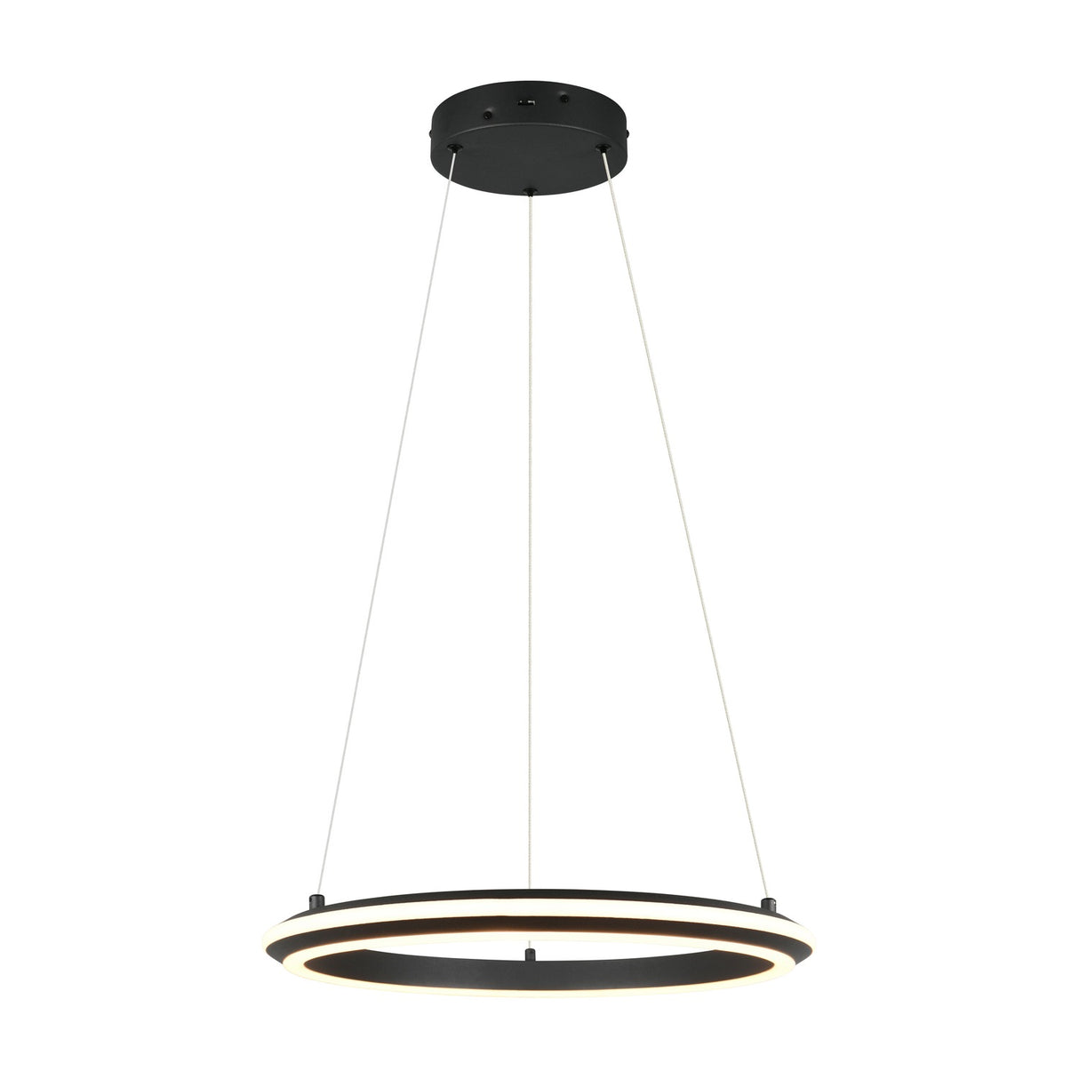 Amador LED Ring 45cm Chandelier – Matt Black