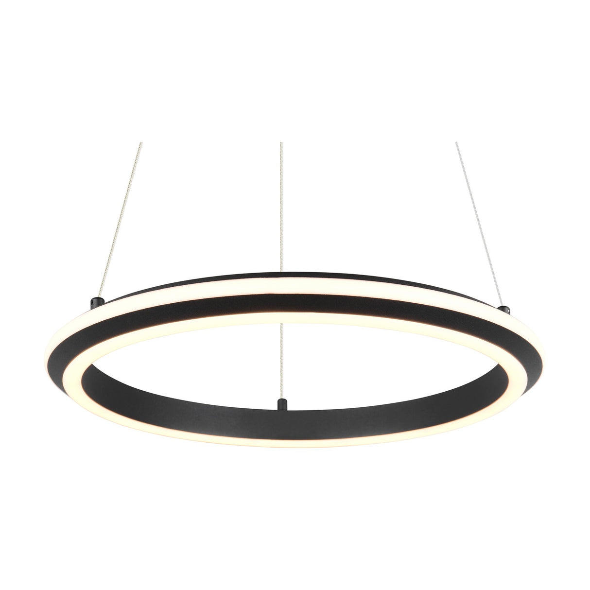 Amador LED Ring 45cm Chandelier – Matt Black