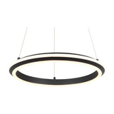 Amador LED Ring 45cm Chandelier – Matt Black