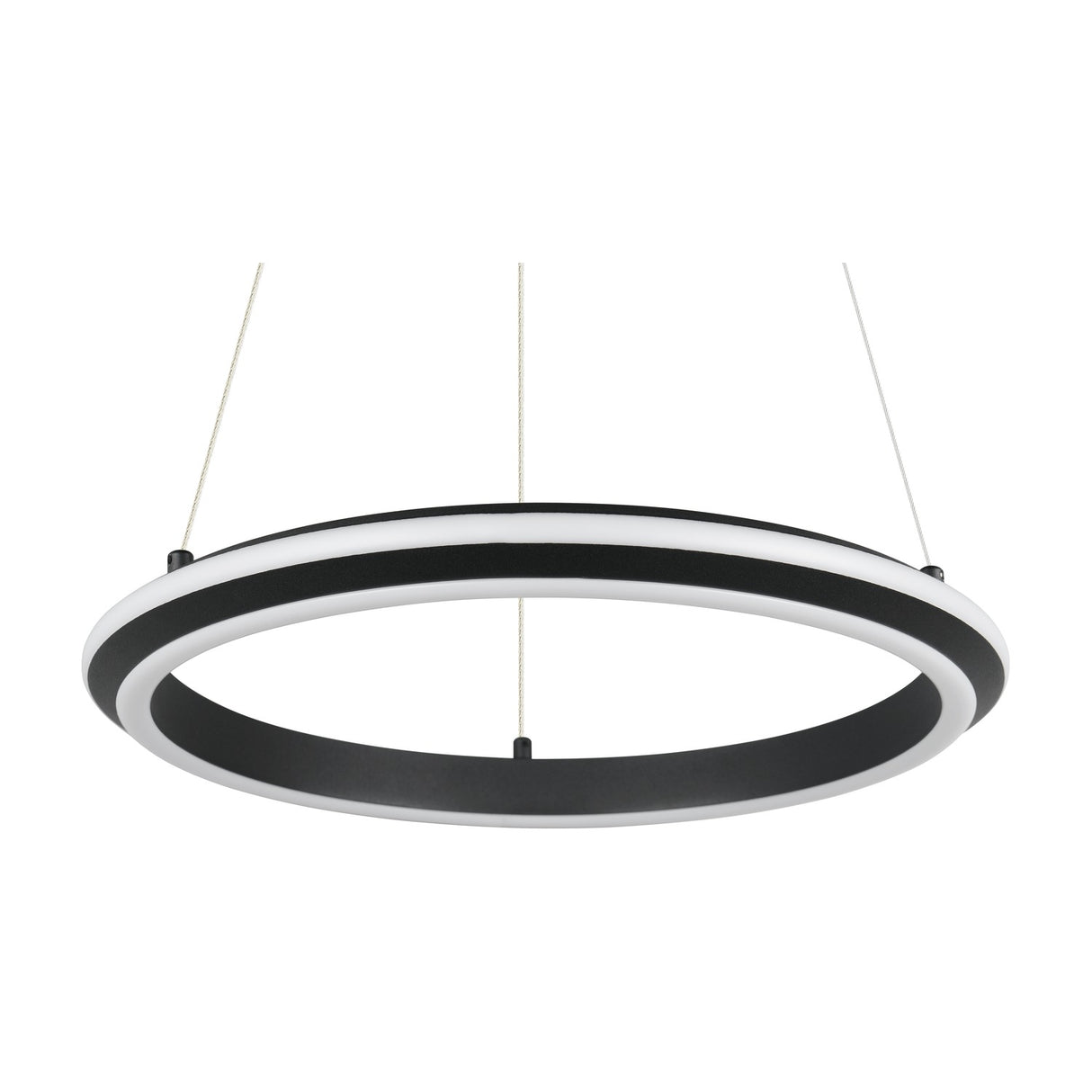 Amador LED Ring 45cm Chandelier – Matt Black