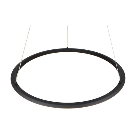 Amador LED Ring 75cm Chandelier – Matt Black