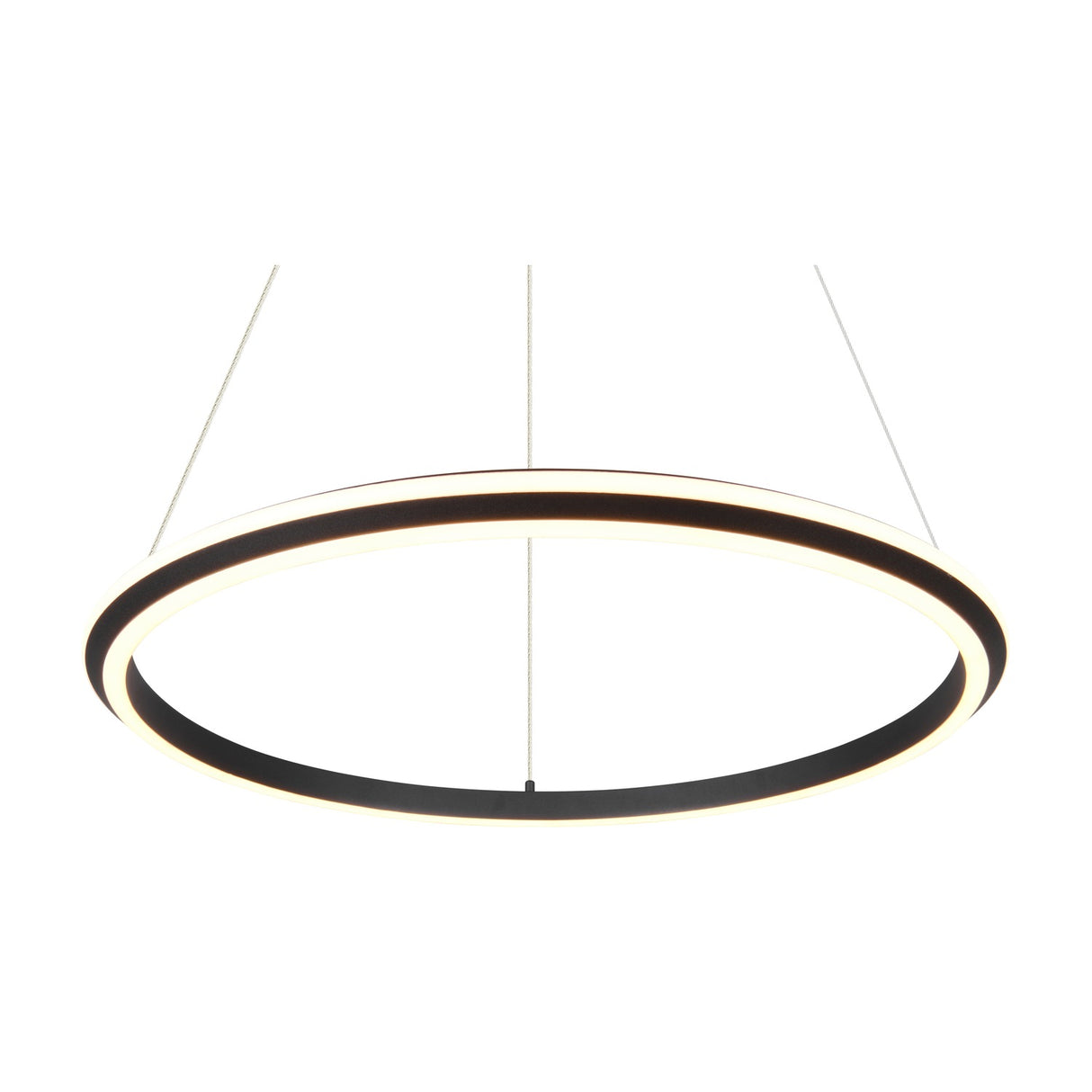 Amador LED Ring 75cm Chandelier – Matt Black