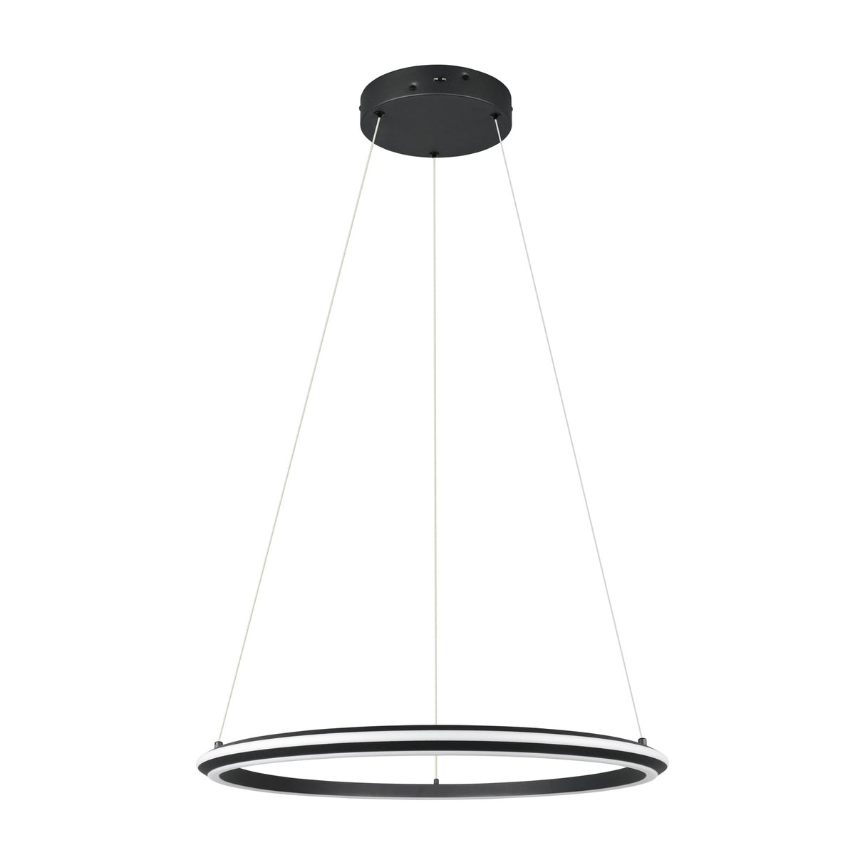 Amador LED Ring 75cm Chandelier – Matt Black
