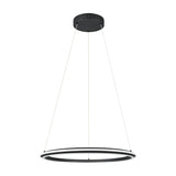Amador LED Ring 75cm Chandelier – Matt Black