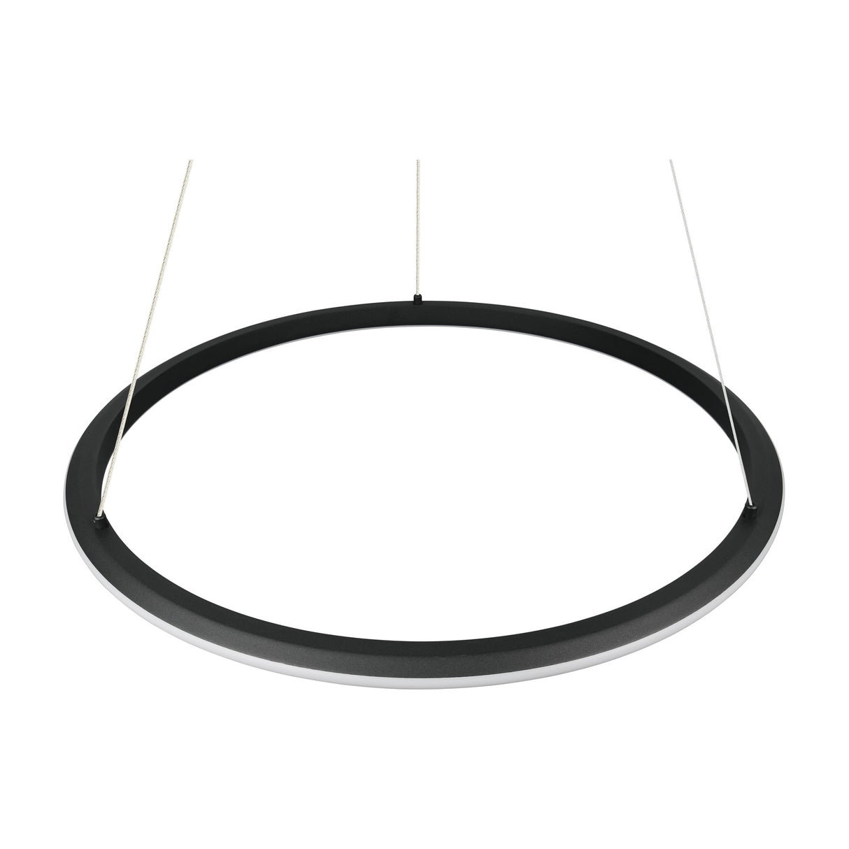 Amador LED Ring 75cm Chandelier – Matt Black