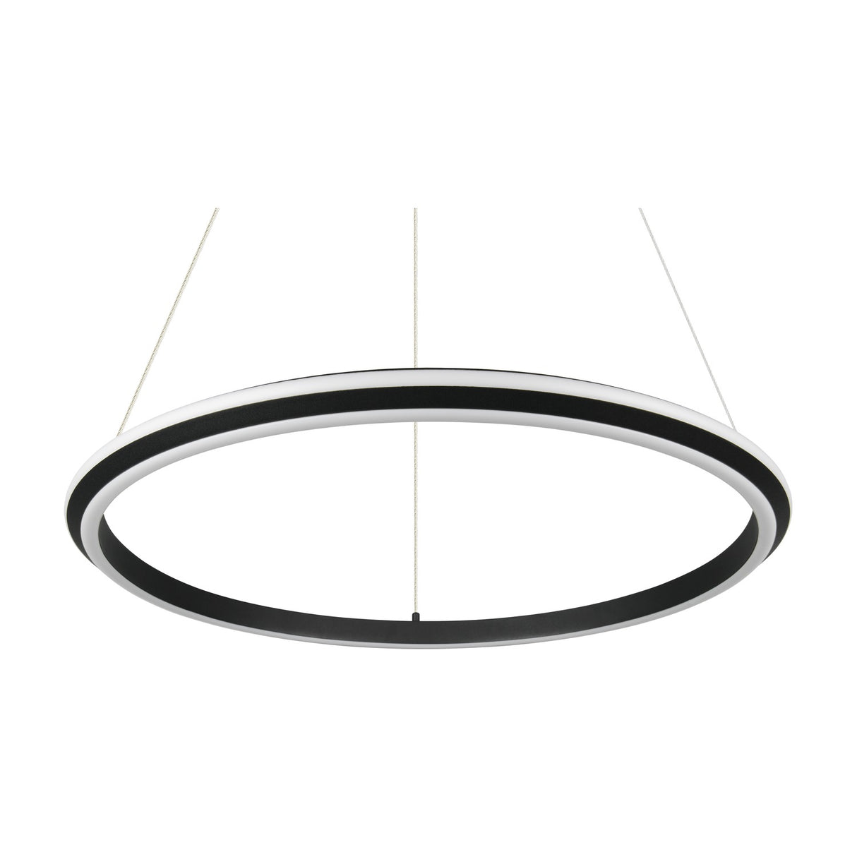 Amador LED Ring 75cm Chandelier – Matt Black