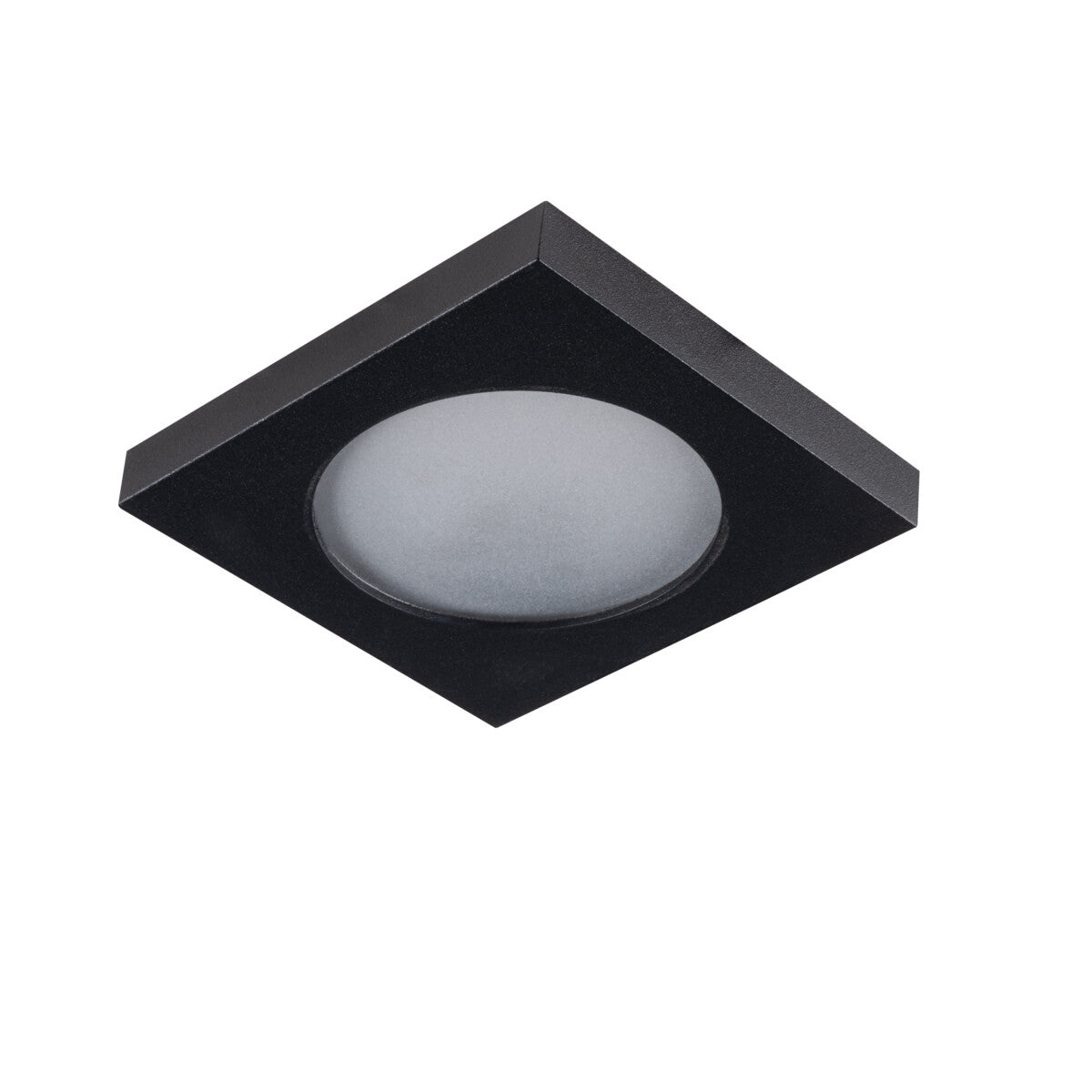 GU10 Recessed Downlight IP44 60mm Cut-Out Square 10W Max - Black Flini