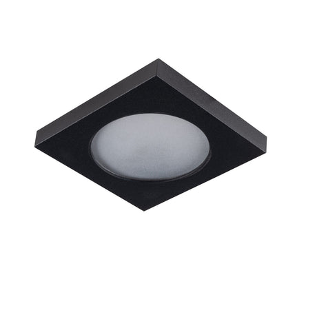 GU10 Recessed Downlight IP44 60mm Cut-Out Square 10W Max - Black Flini
