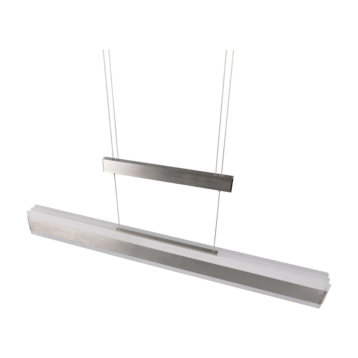 Arcola LED Up Down Linear 152cm Pendant – Satin Nickel