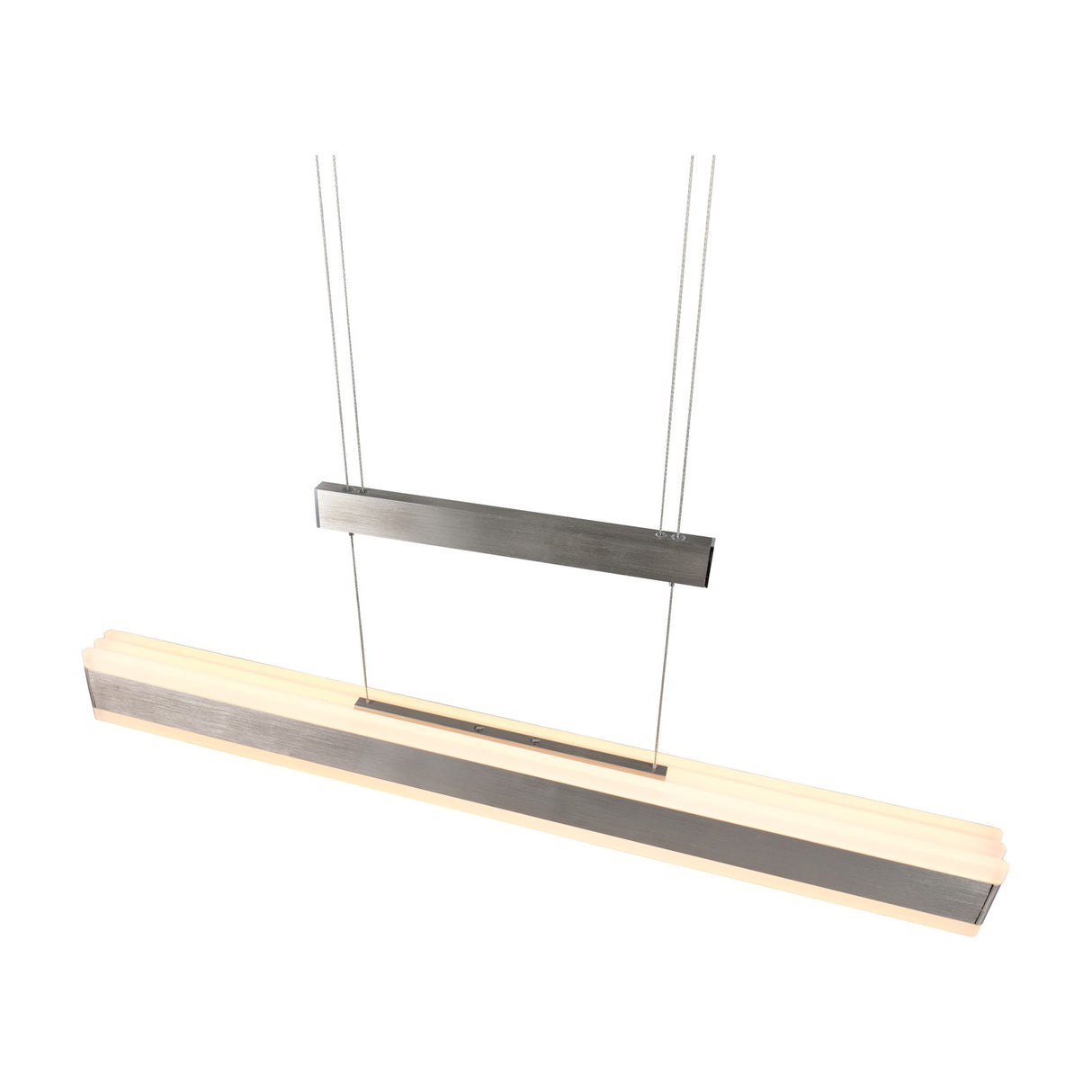 Arcola LED Up Down Linear 152cm Pendant – Satin Nickel
