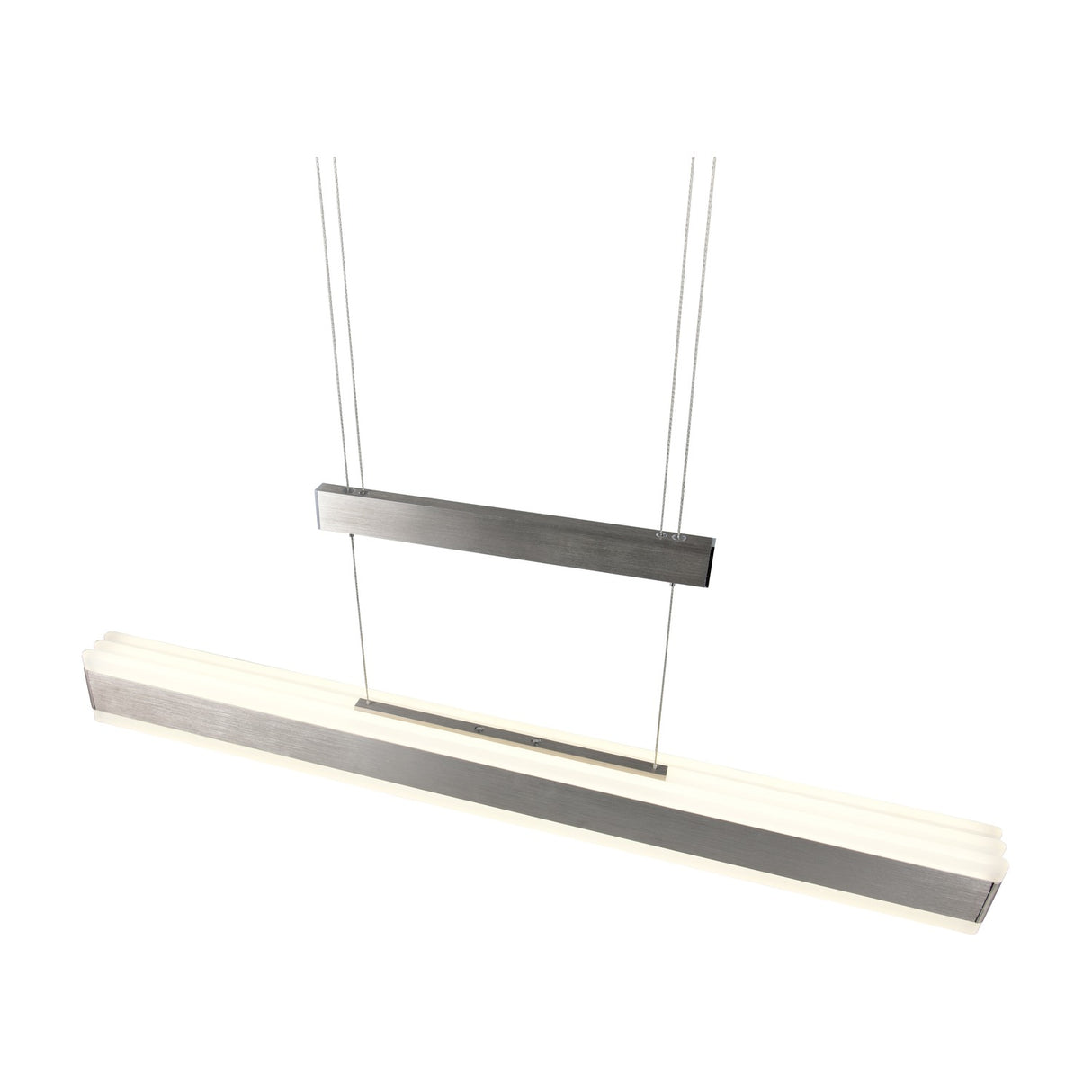 Arcola LED Up Down Linear 152cm Pendant – Satin Nickel