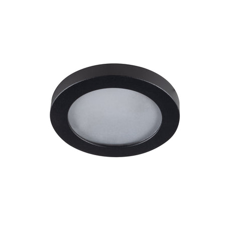 GU10 Recessed Downlight Round IP44 60mm Cut-out 10W Max - Black Flini