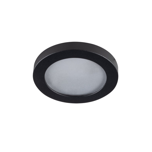 GU10 Recessed Downlight Round IP44 60mm Cut-out 10W Max - Black Flini