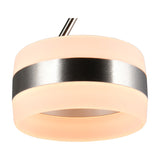 Dios LED Glass Pendant – Satin Nickel