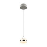 Dios LED Glass Pendant – Satin Nickel