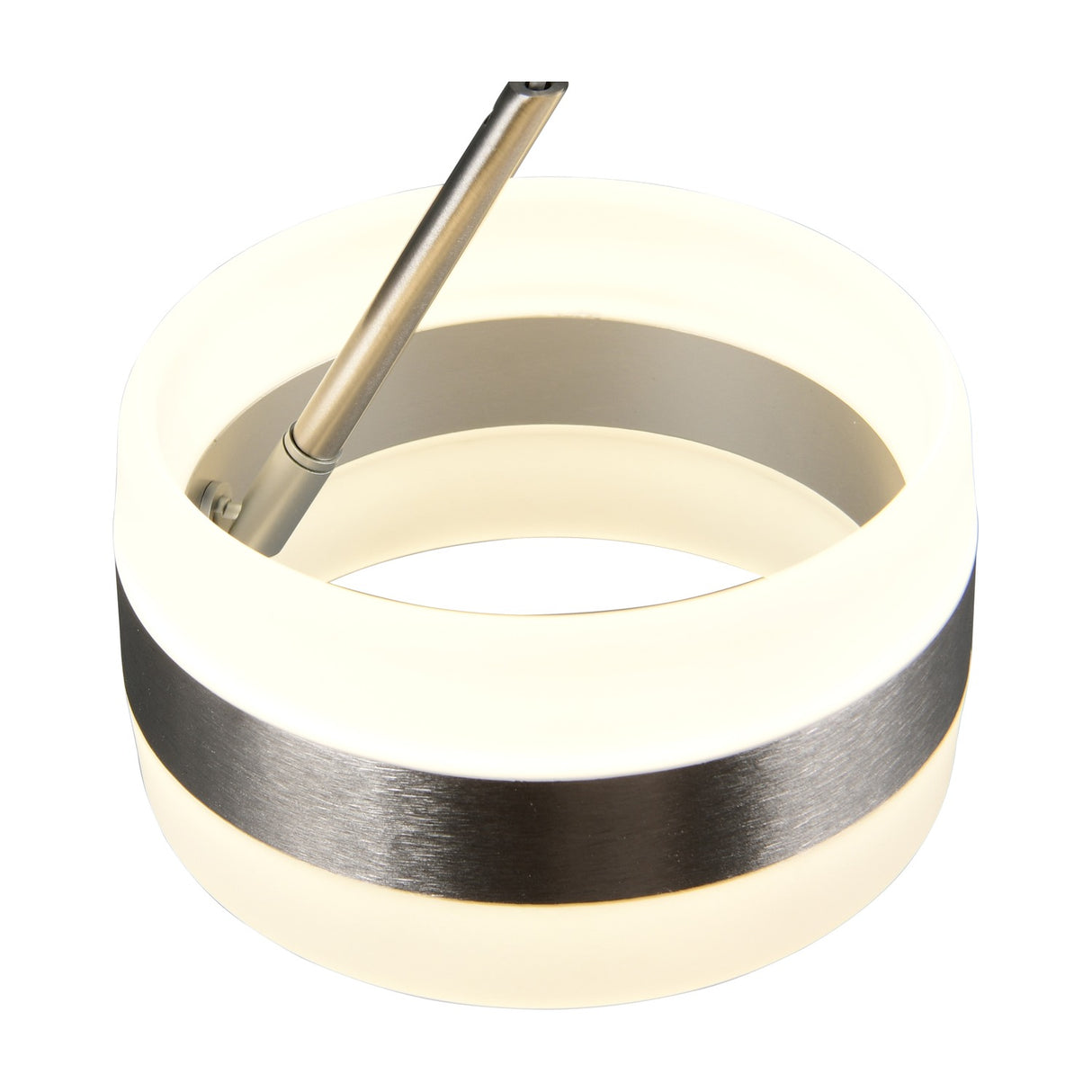 Dios LED Glass Pendant – Satin Nickel