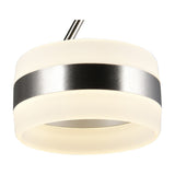 Dios LED Glass Pendant – Satin Nickel