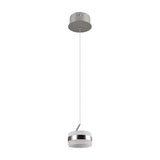Dios LED Glass Pendant – Satin Nickel