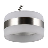 Dios LED Glass Pendant – Satin Nickel