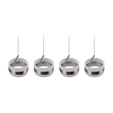 Dios 4 Light LED Glass Chandelier – Satin Nickel