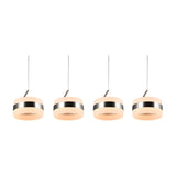 Dios 4 Light LED Glass Chandelier – Satin Nickel