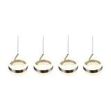 Dios 4 Light LED Glass Chandelier – Satin Nickel