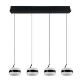 Dios 4 Light LED Glass Chandelier – Matt Black