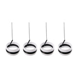 Dios 4 Light LED Glass Chandelier – Matt Black