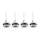 Dios 4 Light LED Glass Chandelier – Matt Black