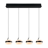 Dios 4 Light LED Glass Chandelier – Matt Black