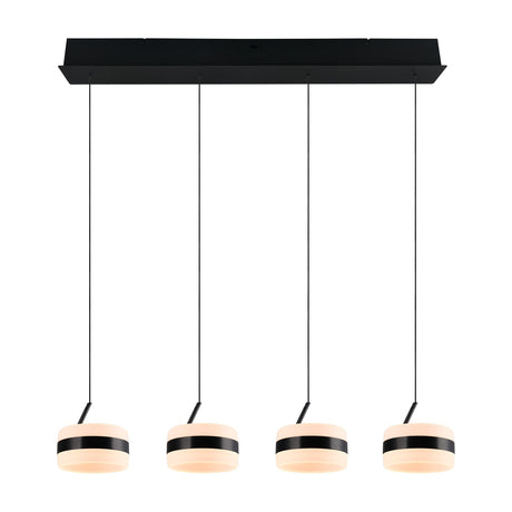 Dios 4 Light LED Glass Chandelier – Matt Black