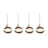 Dios 4 Light LED Glass Chandelier – Matt Black