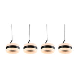 Dios 4 Light LED Glass Chandelier – Matt Black
