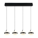 Dios 4 Light LED Glass Chandelier – Matt Black