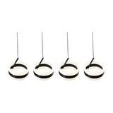 Dios 4 Light LED Glass Chandelier – Matt Black