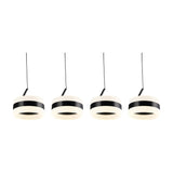 Dios 4 Light LED Glass Chandelier – Matt Black
