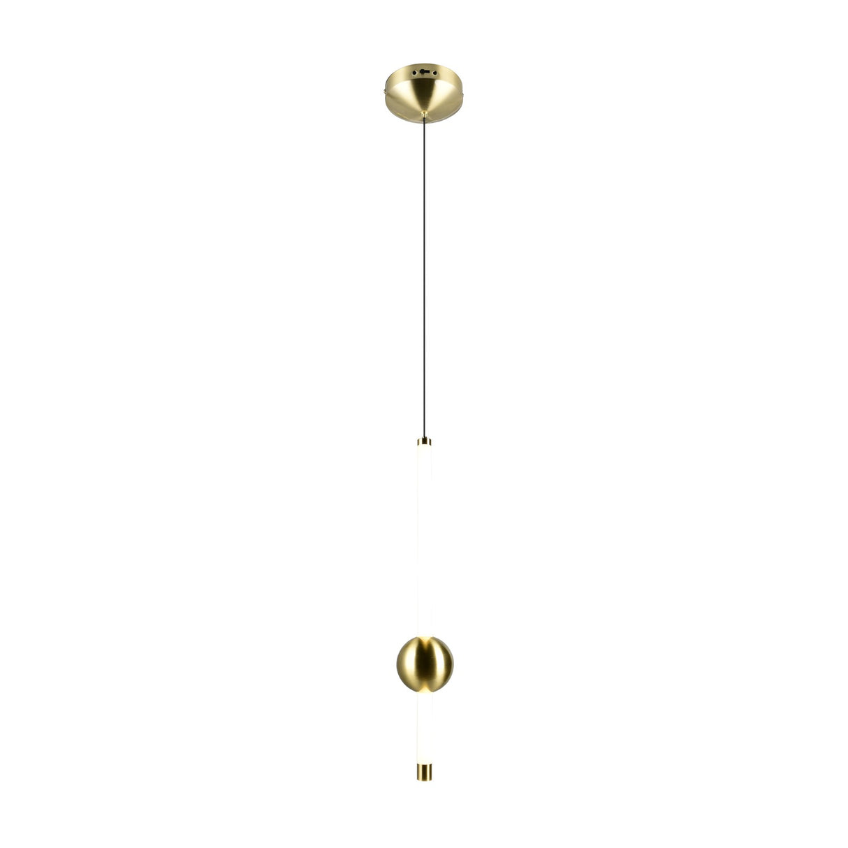 Melita LED Globe Pendant – Satin Brass